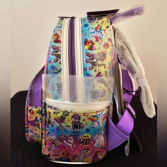 LAST SALE! Lisa Frank X Loungefly Halloween Holo Backpack! Glitter&Glows In Dark - Picture 6 of 16